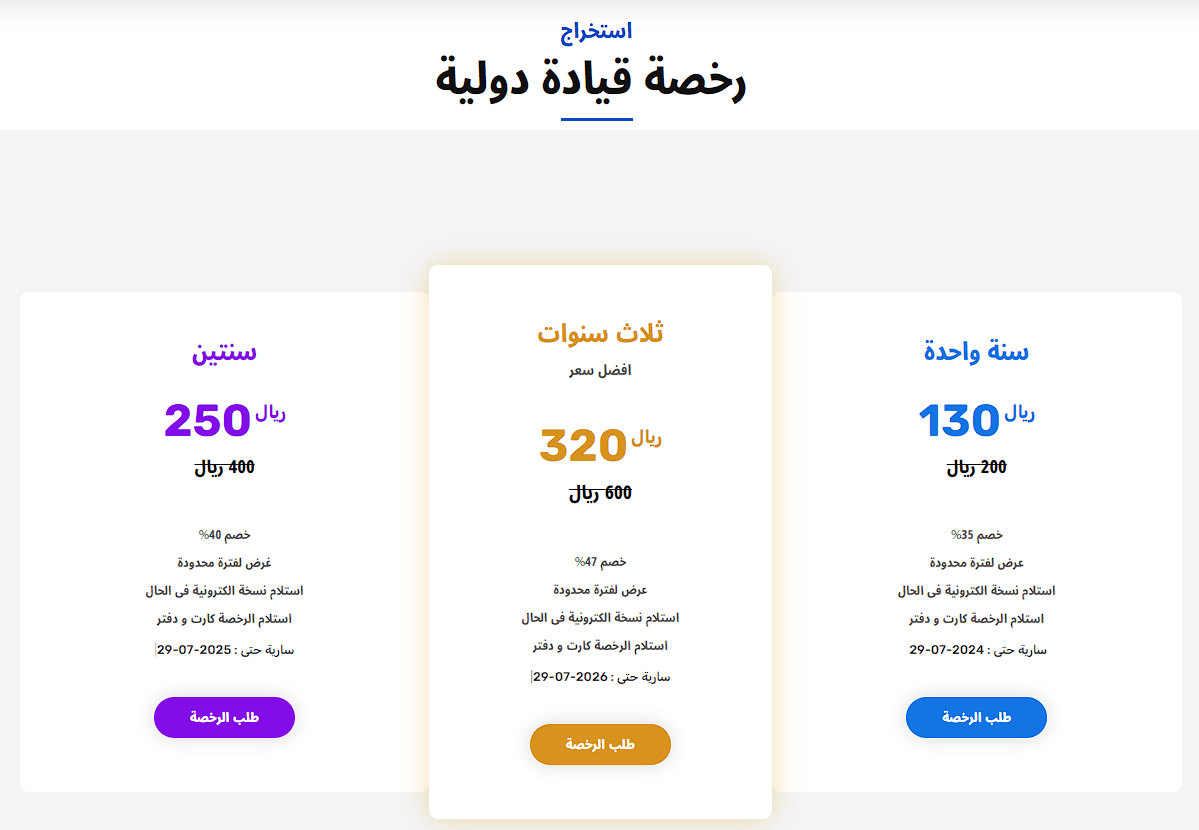 شراء رخصة قيادة دولية